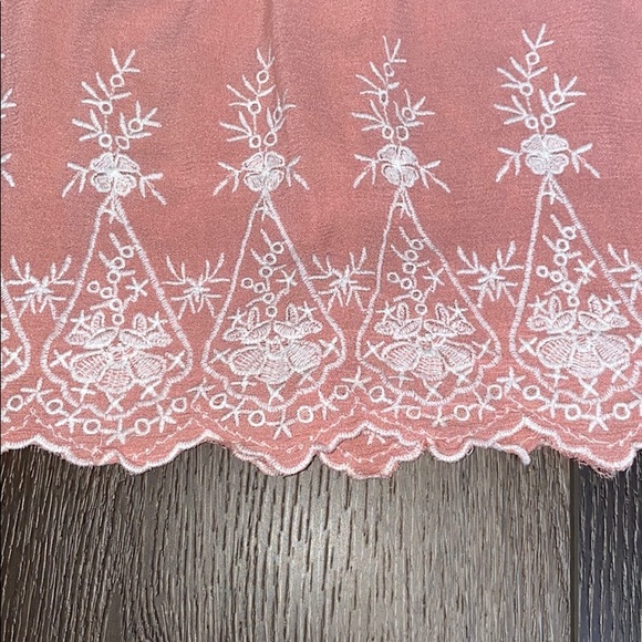 Blue Rain off-shoulder top w/white embellishments - Picture 3 of 4